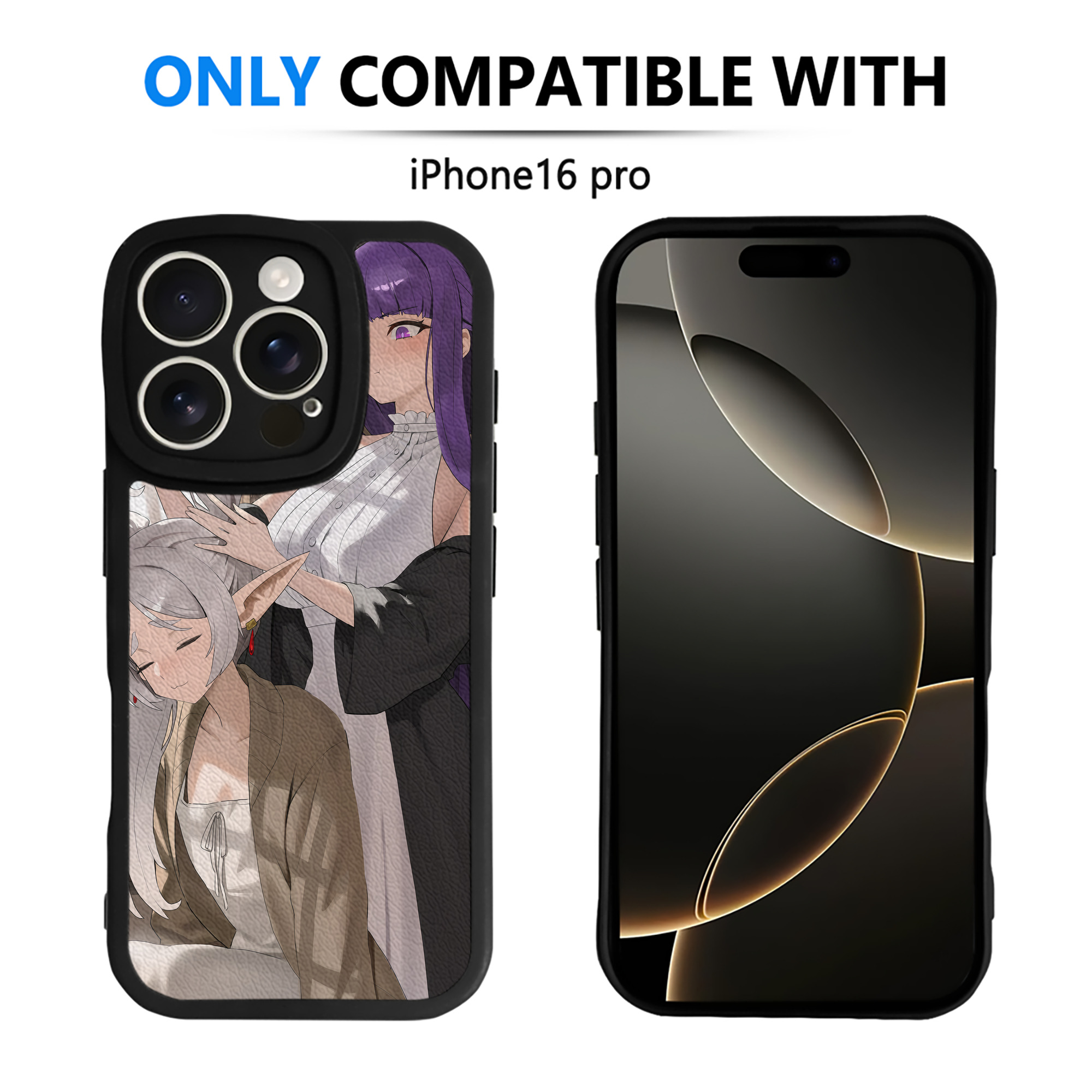 （画像用） 葬送のフリーレン Frieren 【iPhone 16シリーズ対応】シリコンスマホケース（レザー調） 材質：シリコン